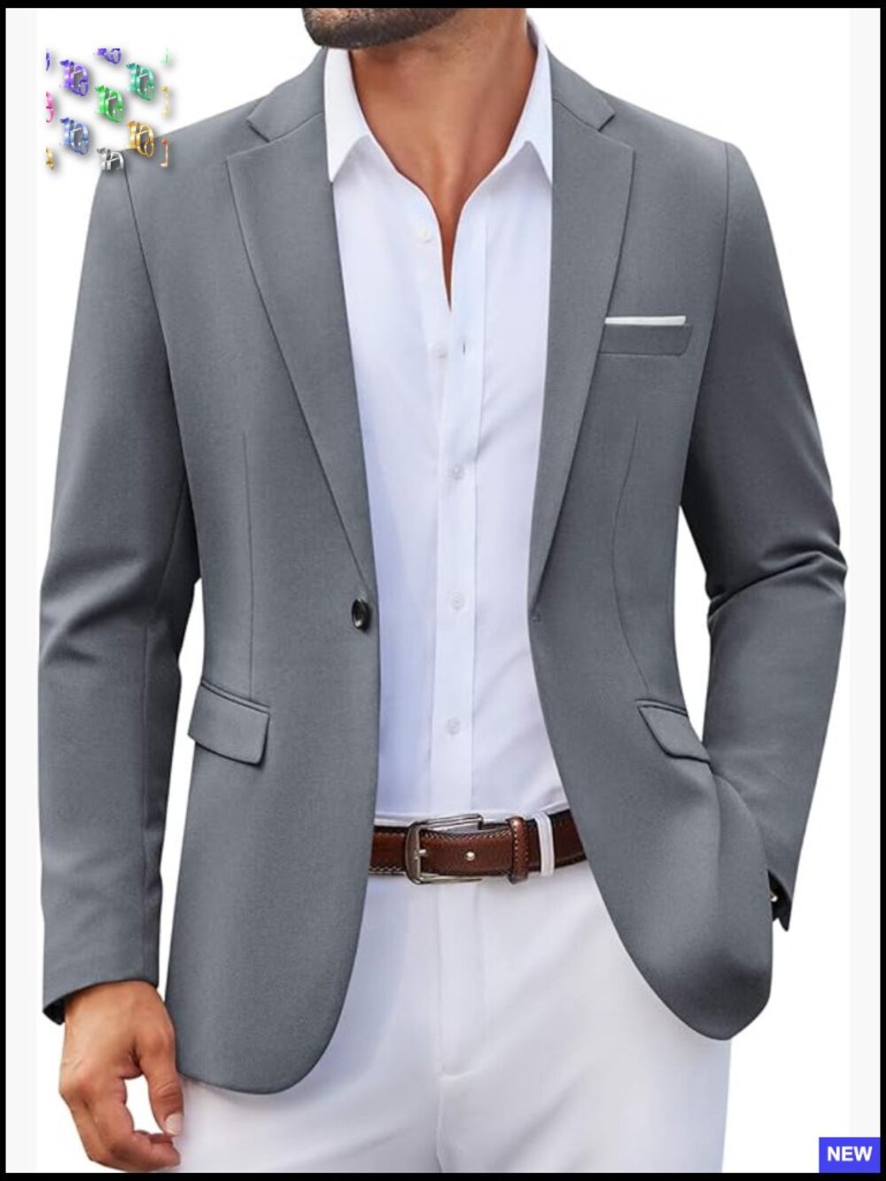Lightweight Blazer Sport Coat One Button Casual Elegant Regular Fit Polyester